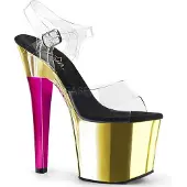 Pleaser - MOON711MER Sandaal met enkelband, Paaldans schoenen - Paaldans schoenen - 37 Shoes - Blauw