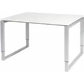Schaffenburg Verstelbaar Bureau - Domino Plus 120x90 wit - alu frame