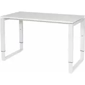 Schaffenburg Verstelbaar Bureau - Domino Plus 120x60 wit - wit frame