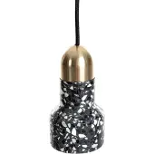 XLBoom Terrazzo Lamp Luxe - Zwart - 9 × 9 × 17 cm