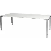 Schaffenburg Vergadertafel Domino - 200x100 grijs - alu frame