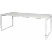 Schaffenburg Verstelbaar Bureau - Domino Plus 200x90 grijs - wit frame