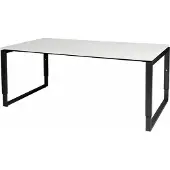 Schaffenburg Vergadertafel - Verstelbaar - 180x100 wit - zwart frame