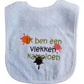 Funnies Witte slab met "Ik ben een vlekken kampioen"