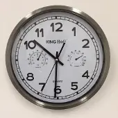 KINGHOFF Wandklok met Temperatuur en vochtmeter modern design
