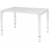 Schaffenburg Verstelbaar Bureau - Domino 120x80 wit - wit frame