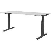 Schaffenburg Zit Sta Bureau - Plus Elek 180x80 krijtwit - zwart frame