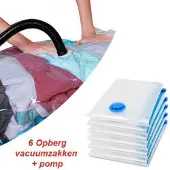 Benson 6-Stuks Opberg Vacuumzakken + Pomp