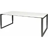 Schaffenburg Vergadertafel - Verstelbaar - 200x100 grijs - zwart frame