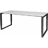 Schaffenburg Verstelbaar Bureau - Domino Plus 180x80 wit - zwart frame