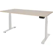 Schaffenburg Dextro Plus Zit-sta-bureau Rechthoekig Eiken T-Voet 1.600 (B) x 800 (D) x 645 (H) mm Melamine