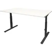 Schaffenburg Verstelbaar Bureau - Linesto 180x90 wit - zwart frame