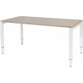 Schaffenburg Verstelbaar Bureau - Domino 160x90 Havana Kersen - wit frame