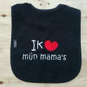 Funnies Zwarte slab met "Ik hou van mijn mama's"