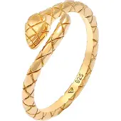 Elli - Elli Ringen Dames Slang Trend Blogger Verstelbaar in 925 Sterling Zilver Verguld