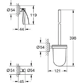 GROHE Essentials Accessoireset - Toiletrolhouder - Toiletborstelset - Haak