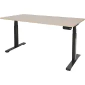 Schaffenburg Dextro Plus Zit-sta-bureau Rechthoekig Eiken T-Voet 1.200 (B) x 800 (D) x 645 (H) mm Melamine