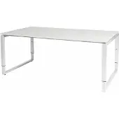 Schaffenburg Vergadertafel - Verstelbaar - 180x100 wit - wit frame