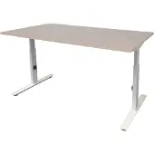 Schaffenburg Verstelbaar Bureau - Linesto 160x80 lindb. - wit frame