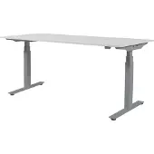 Schaffenburg Zit Sta Bureau - Plus Elek 180x80 krijtwit - alu frame