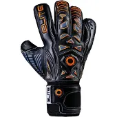 Elite Keepershandschoenen - Maat 5 Volwassenen - zwart/ grijs/ oranje