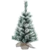 Everlands mini kerstboom - 35 cm - met sneeuw - Kunstkerstboom