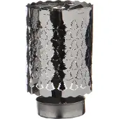 House of Seasons Theelicht Houder Kerstboom 7 Cm Staal Zilver
