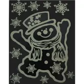 Peha Stickerset Sneeuwpop Glow In Dark 29,5 X 40 Cm Wit