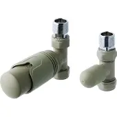 Eastbrook Valve radiator aansluitset recht met thermostaat mat cappuccino