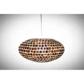 Design Hanglamp Ufo woonkamer slaapkamer square gold capiz shell schelp Ø 60 cm