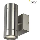 SLV 233302 ASTINA STEEL: Ronde wandlamp, roestvrij staal, GU10