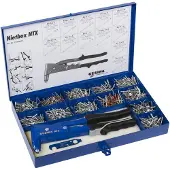 Kippers Rijssen Blindklinknagel-assortiment | 942-delig | NTX+klinknagels alu./staal, koper/staal | in kunststof koffer | 1 stuk - 1435457 - 1435457