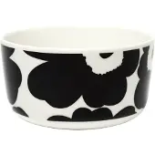 Marimekko Oiva/unikko Kom 50 Cl Zwart / Wit - Serveerkommen Steengoed Black - 070638-190