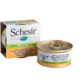 Schesir 12x Kattenvoer Gekookte Tonijn en Sardines 70 gr