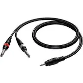 Procab CAB713 3,5 mm male - 2x 6,3 mm male 3 m