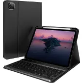 Accezz Bluetooth Keyboard Bookcase voor de Apple iPad Air 11 inch (2026) M4 / (2025) M3 / (2024) M2 / Air 5 (2022) / Air 4 (2020) / Pro 11 (18/20/21/22) - QWERTY / NL - Zwart
