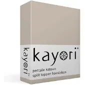 Kayori Split Topper Hoeslaken Shizu Zand (Percal)-210 x 220 cm