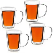 Monzana Theeglazen set van 4 elk 250ml dubbelwandig