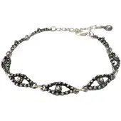 Zeeuws Meisje Elegante armband fijne zeeuwse ruitjes zwaar verzilverd