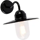 QAZQA Landelijke buitenwandlamp zwart IP44 - Kansas