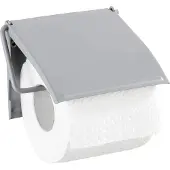 Wenko toiletrolhouder Cover 13,5 x 12 cm staal grijs