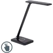 JUST LIGHT LED-bureaulamp Florentina, dimbaar, zwart, Werkkamer / Kantoor, Kunststof, LED bureaulamp