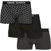 Urban Classics Boxershorts donkergrijs / zwart / wit