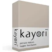 Kayori Topper Hoeslaken Shizu Zand (Percal)-200 x 210/220 cm
