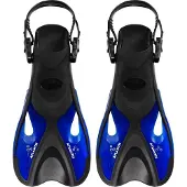 Atlantis Zwemvliezen Snorkelvin Black Blue-Schoenmaat 42 - 45