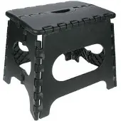 COSY&TRENDY OPSTAPJE ZWART PP PLOOIBAAR-CAPACITEIT 150KG