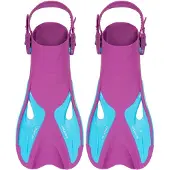 Atlantis Dolphin - Flippers - Zwemvliezen - Verstelbare Hielstrap - Voor Zwemmen & Snorkelen - Volwassenen - Paars/Blauw - 36-41