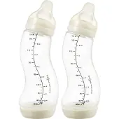 Difrax S-Babyfles Natural 250 ml Popcorn/Popcorn DUO | 2 stuks