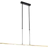 QAZQA Hanglamp zwart met goud incl. LED dimbaar - Bold