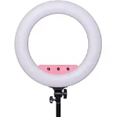 Caruba RGB Round Vlogger 18 inch LED met tas Roze